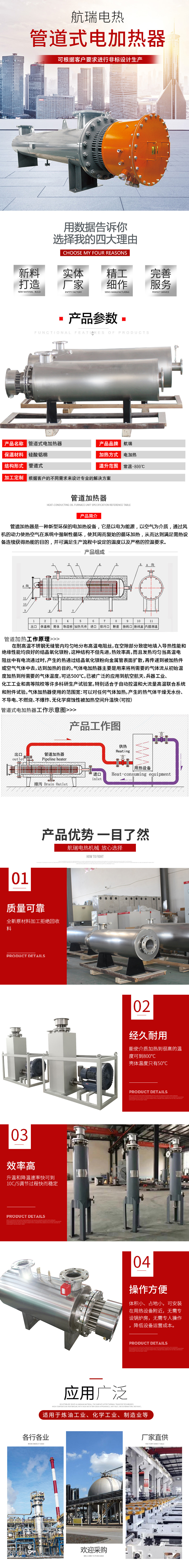 臥式管道加熱器